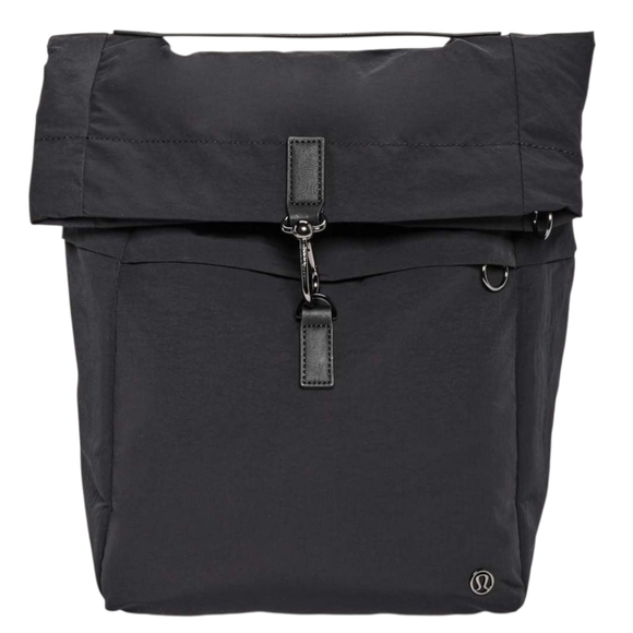 Lululemon Black Cross Paths Rucksack 14L  Backpack Foldover Organizational Bag - Picture 1 of 16